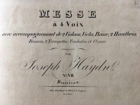 ​HAYDN, JOSEPH: [Hob. XXII:8] Erstausgabe der "Mariazeller-Messe"
