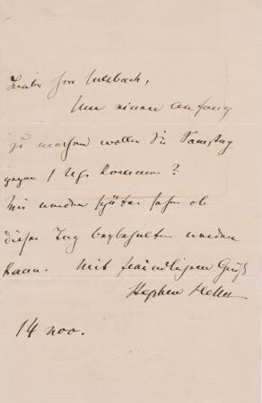 HELLER, STEPHEN (1813-1888): Eigenhändiger Brief