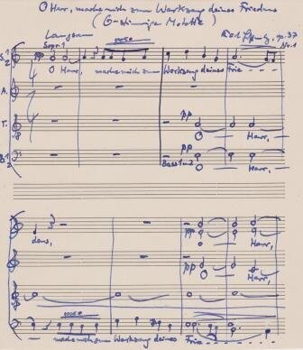 ​HESSENBERG, KURT (1908-1994): Eigenhändiges Musikmanuskript