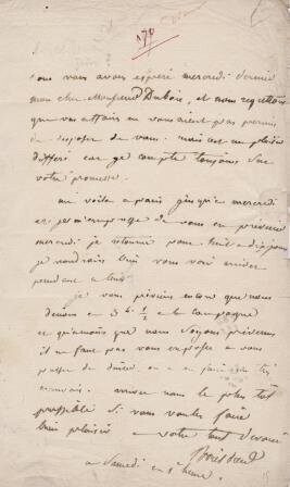 ​BOIELDIEU, FRANCOIS-ADRIEN (1775-1834): Eigenhändiger Brief mit Unterschrift