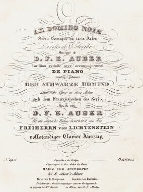 ​AUBER, D.F.E.: [AWV 30] Le Domino Noir. Klavierauszug