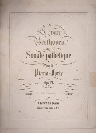 ​BEETHOVEN, LUDWIG VAN: 5 Musikdrucke des Verlags Theune Amsterdam. [um 1840]