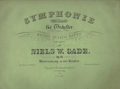 ​GADE, NIELS W.: Symphonie No. 5. Op. 25. Klavierauszug zu vier Händen