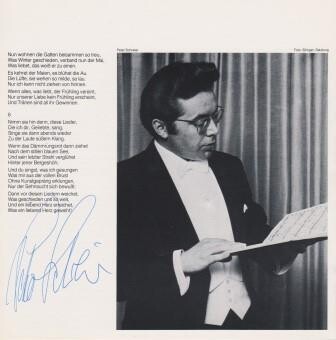 ​SCHREIER, PETER (1935-2019): Signiertes Konzertprogramm