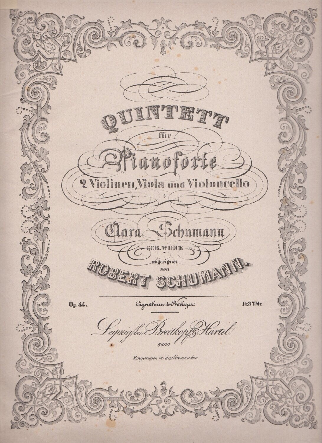 ​SCHUMANN, ROBERT: Quintett op. 44