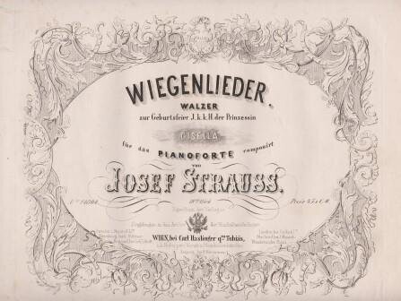 ​STRAUSS, JOSEF: Wiegenlieder. 18tes Werk
