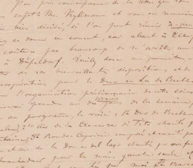 ​MORTIER DE FONTAINE, H.L.S. (1816-1883): Eigenhändiger Brief mit Unterschrift