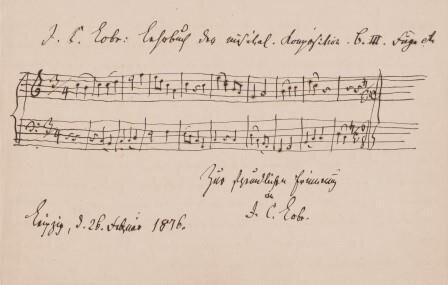 ​LOBE, J[OHNANN] C[HRISTIAN] (1797-1881): Eigenhändiges musikalisches Albumblatt