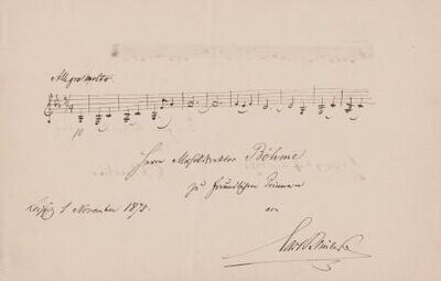 ​REINECKE, CARL (1824-1910): Eigenhändiges musikalisches Albumblatt