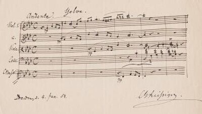 ​REISSIGER, CARL GOTTLIEB (1798-1859): Eigenhändiges musikalisches Albumblatt