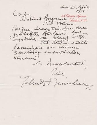​MENUHIN, YEHUDI (1916-1999): Eigenhändiger Brief