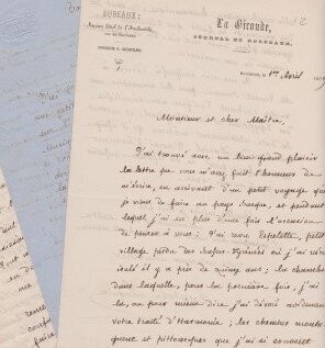 ​LOQUIN, ANATOLE (1834-1903): 3 eigenhändige Briefe