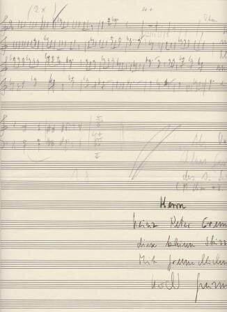 ​GENZMER, HARALD (1909-2007): Eigenhändiges musikalisches Skizzenblatt