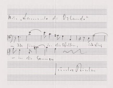 ​BIALAS, GÜNTER (1907-1995): Eigenhändiges musikalisches Albumblatt