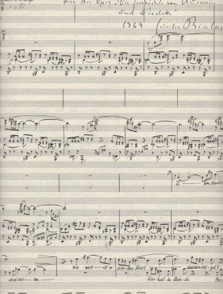 BIALAS, GÜNTER (1907-1995): Eigenhändiges Musikmanuskript, aus der Oper "Die Geschichte von Aucassin und Nicolette"