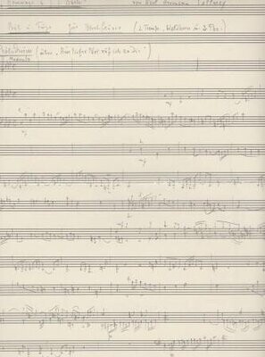​PILLNEY, KARL HERMANN (1896-1980): Eigenhändiges Musikmanuskript