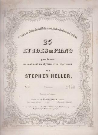 ​HELLER, STEPHEN: 25 Etudes de Piano