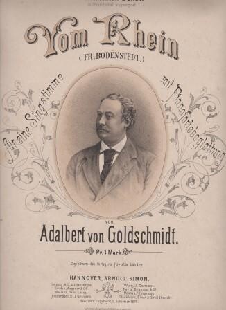 GOLDSCHMIDT, ADALBERT VON: 6 Musikdrucke