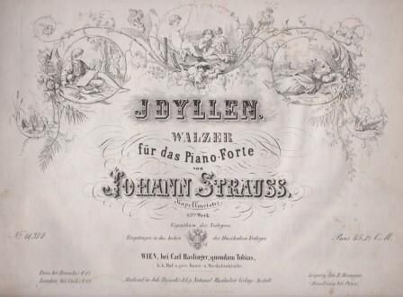 STRAUSS, JOHANN (SOHN): Idyllen. Erstausgabe