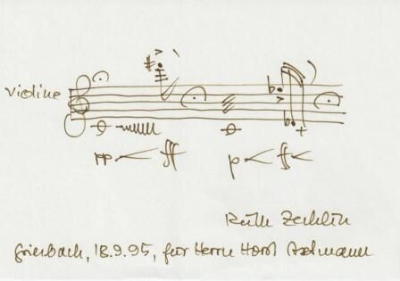 ​ZECHLIN, RUTH (1926-2007): Eigenhändiges musikalisches Albumblatt