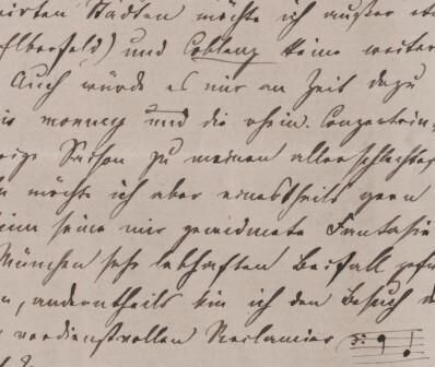 ​BÜLOW, HANS VON (1830-1894): Eigenhändiger Brief mit Unterschrift und Notenzitat. Augsburg 9.10.1872.