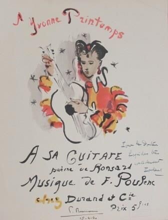 ​POULENC, FRANCIS: A sa guitare mit eigenhändiger Widmung von Francis Poulenc