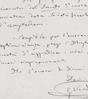 ​VERDI, GIUSEPPE (1813-1901): Eigenhändiger Brief, geschrieben im Jahr der Vollendung des 