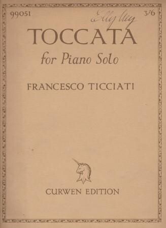 ​TICCIATI, FRANCESCO: Toccata for Piano Solo