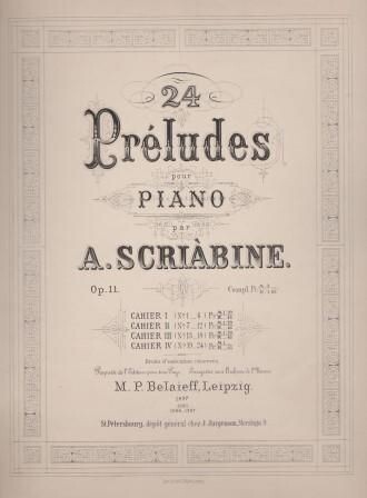 ​SKRJABIN (SCRIÀBINE), A.: 24 Préludes pour Piano. Op. 11