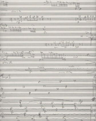 ​CALLHOFF, HERBERT (1933-2016): Eigenhändiges Musikmanuskript - Aus dem 3. Streichquartett (Neun Metamorphosen im Gedenken an Robert Schumann).