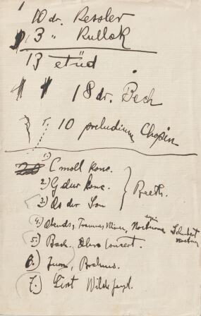 ​BARTÓK, BÉLA (1881-1945): Eigenhändiges Schriftstück