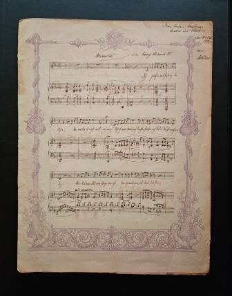 ​MUSIKHANDSCHRIFT - "Minnelied von König Heinrich VI."