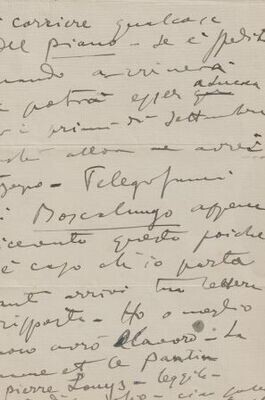​PUCCINI, GIACOMO (1858-1924): Eigenhändiger Brief mit Unterschrift an Carlo Clausetti