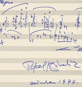 ​KUBELIK, RAFAEL (1914-1996): Eigenhändiges musikalisches Albumblatt