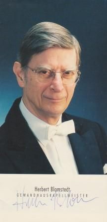 ​BLOMSTEDT, HERBERT (geb. 1927): Signiertes Faltblatt