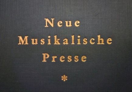 ​ZEITSCHRIFT - KRATOCHWILL, CARL (Red.): Neue Musikalische Presse