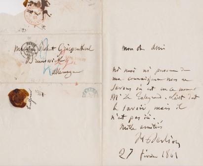 ​BERLIOZ, HECTOR (1803-1869): Eigenhändiger Brief