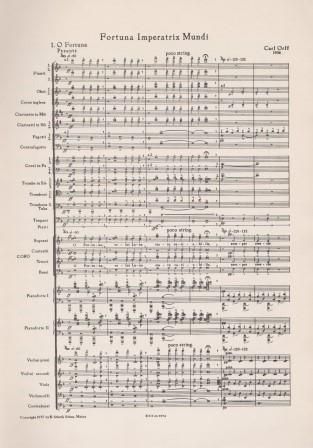 ORFF, CARL: Carmina Burana. Cantiones Profanae. Partitura