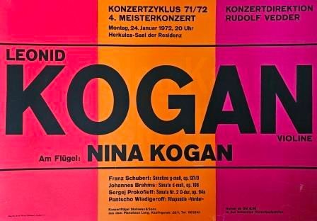 ​KOGAN, LEONID - Original-Plakat / Konzertplakat
