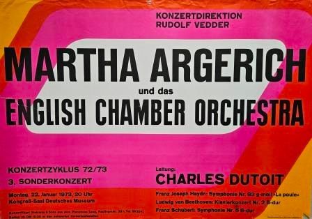 ​ARGERICH, MARTHA - Original-Plakat / Konzertplakat