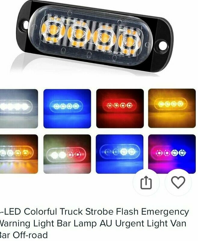 LED Colourful Truck Strobe Emergency Warning Light Bar Lamp