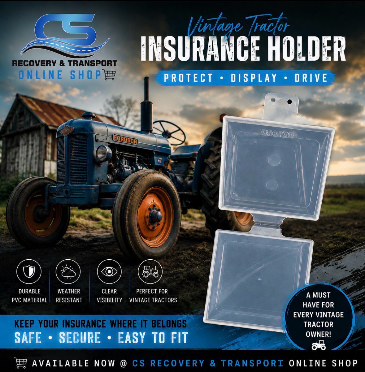 Insurance Holder For Vintage Tractor