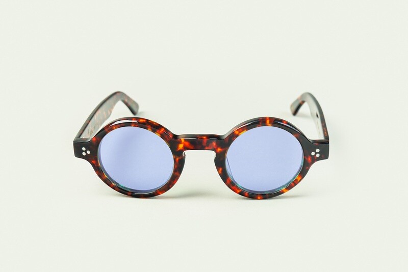 LESCA Lunette BURT Ecaille verre Bleu