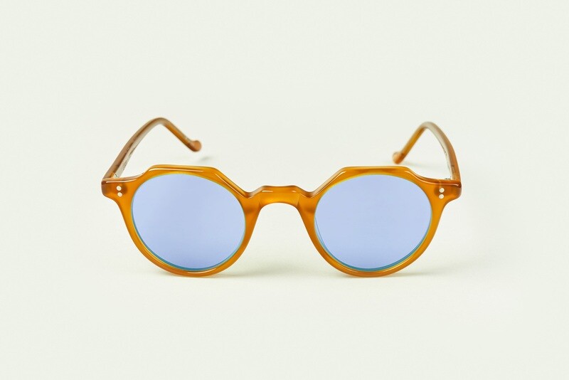 LESCA Lunette HERI Miel verre Bleu
