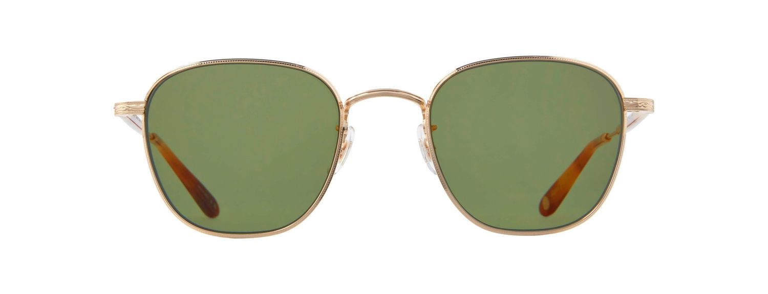 GARRETT LEIGHT World G Gold-Ember Tortoise/Semi-Flat Green
