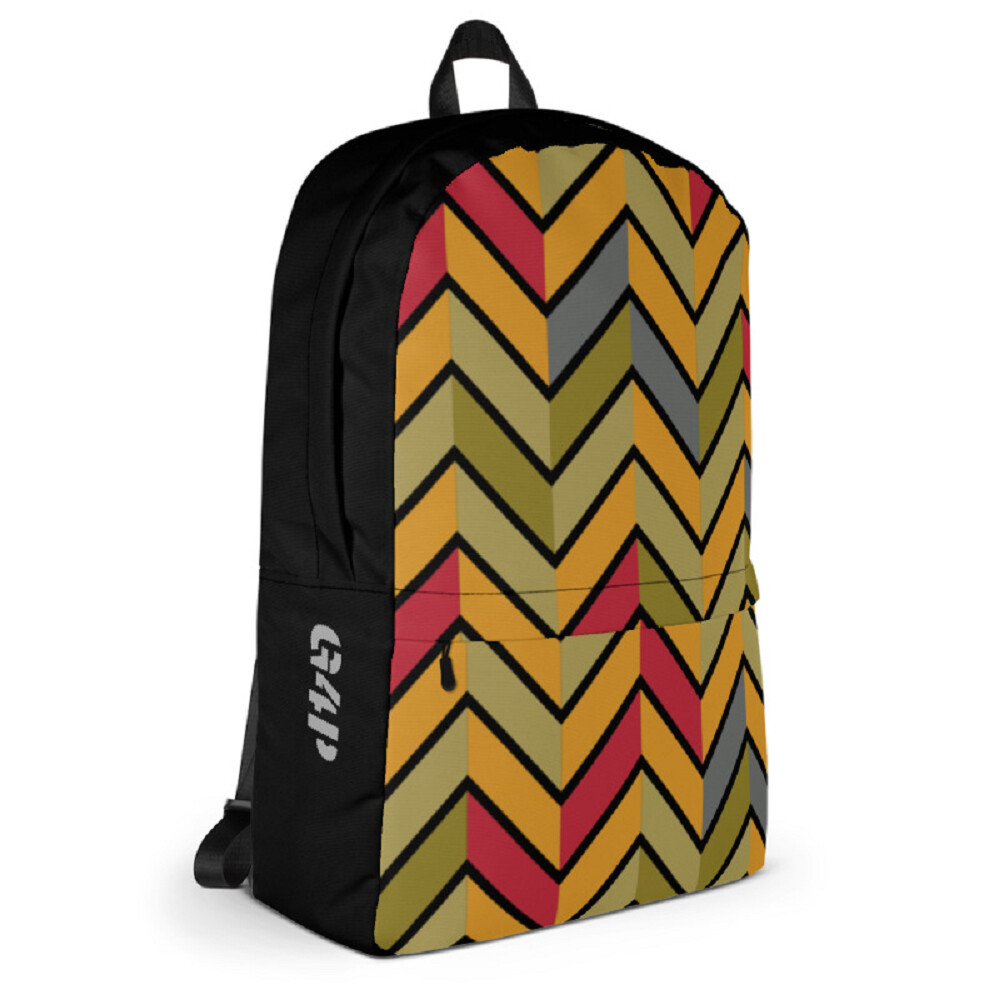 G4P Medium Size Backpack With Chevron Coloured pattern