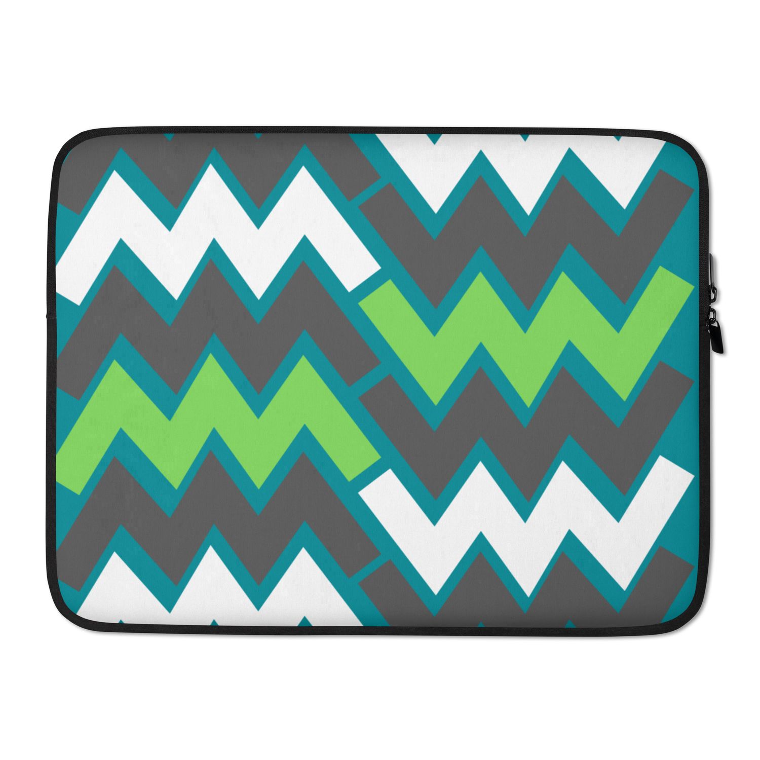 G4P  Laptop Sleeve in Green Black &amp; White 