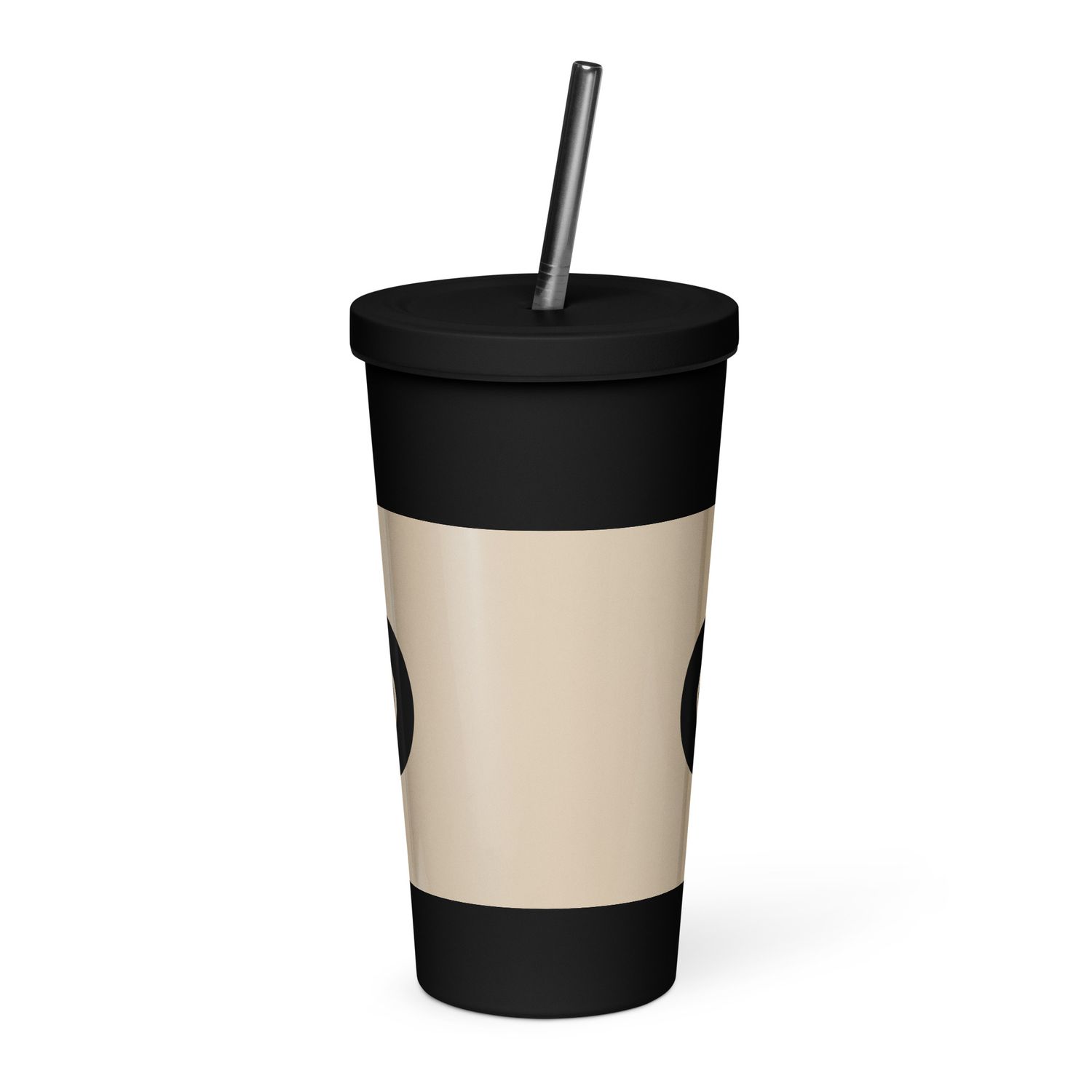 Insulated tumbler with a straw