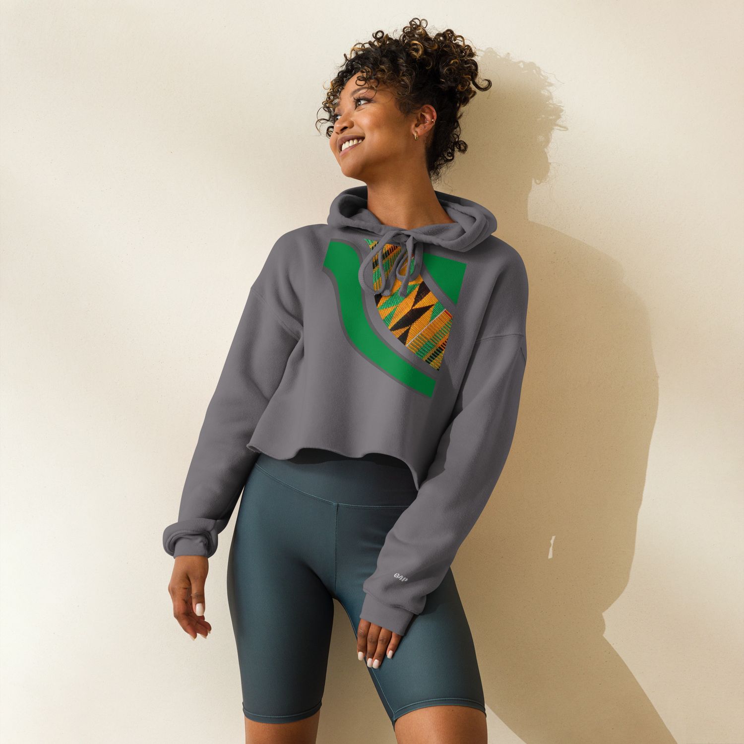 G4P Crop Hoodie with African pattern