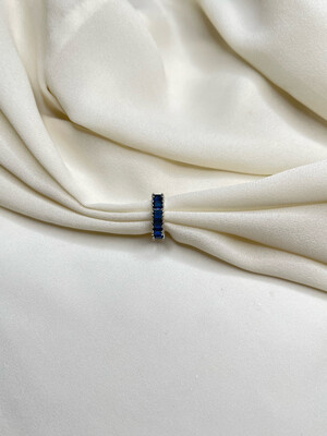 Hoop corona blu silver
